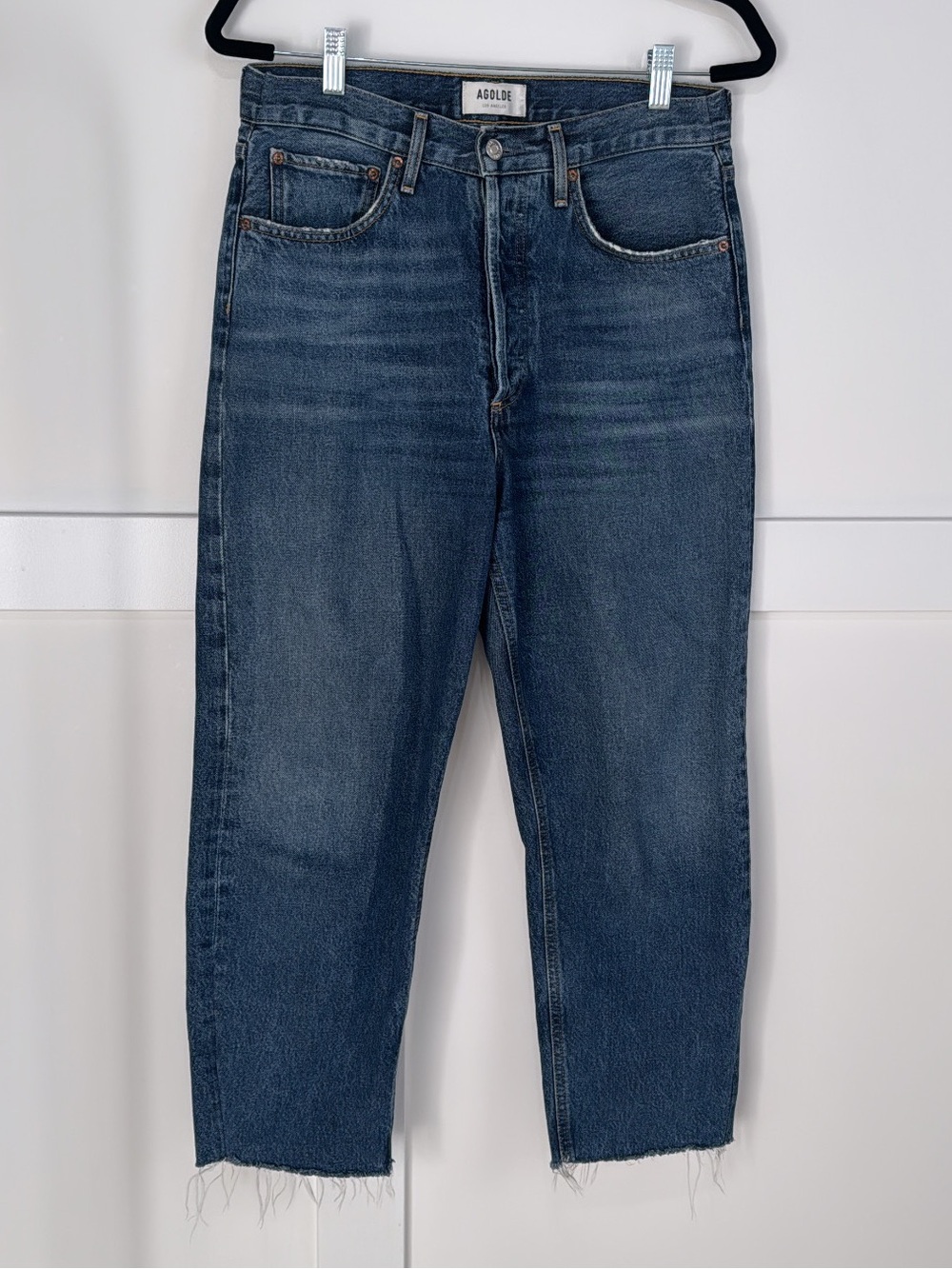 AGOLDE 90's Crop Mid Rise Loose Straight Jeans “imagine” wash size 27